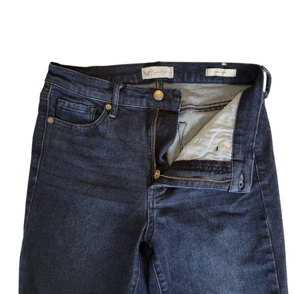 Jessica Simpson Daisy Flare Jeans Womens 6 Dark Blue Stretch High Rise Hippie - Picture 4 of 7